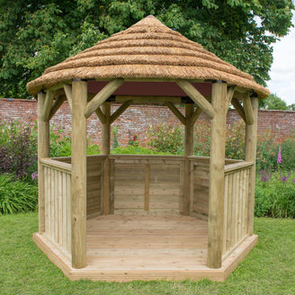 Thatched Hexagonal 3m Gazebos