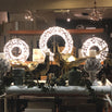 Illuminated LED Wreath with Console Table Stand