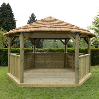 Thatched Hexagonal 4.7m Gazebos