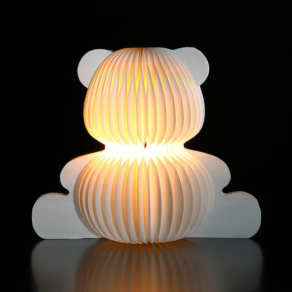 Honeycomb Bear with Globe Light Decoration