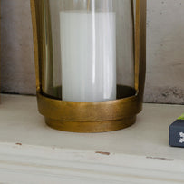 Vintage Brass Effect Hurricane Lantern