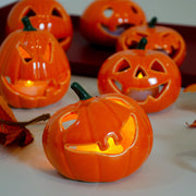 Funny Face Jack-O-Lantern with Battery Tea light