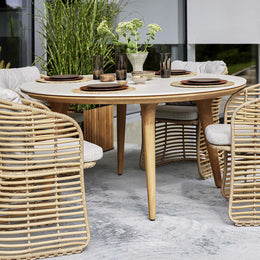 Aspect Round Teak Dining Table