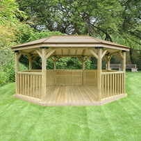 Timber Roofed Oval Gazebos