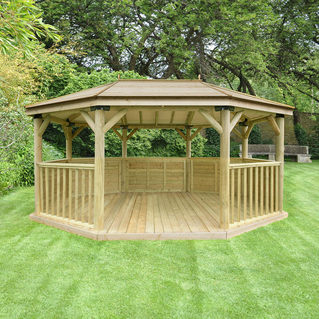 Timber Roofed Oval Gazebos