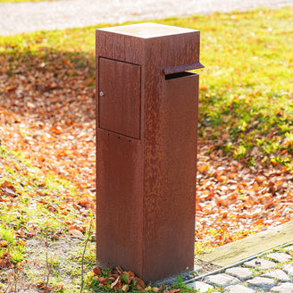 Metal Pillar Letter Boxes with Corner Slot