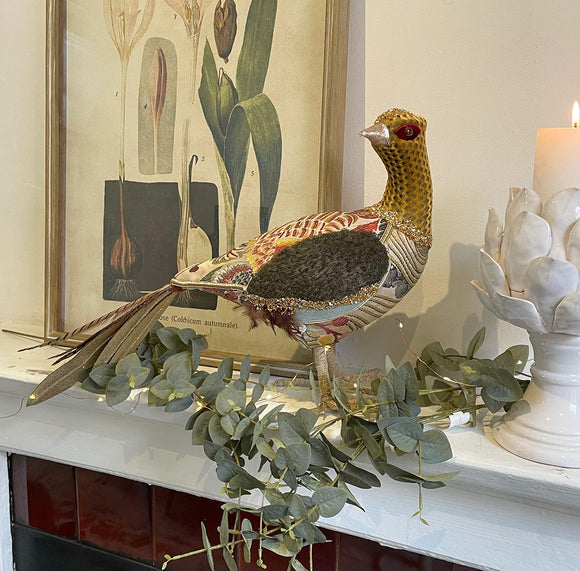 Baroque Standing Pheasant Decoration