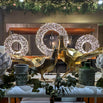 Illuminated LED Wreath with Console Table Stand