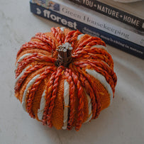 Natural Rustic Dried Grass Pumpkin Decoration