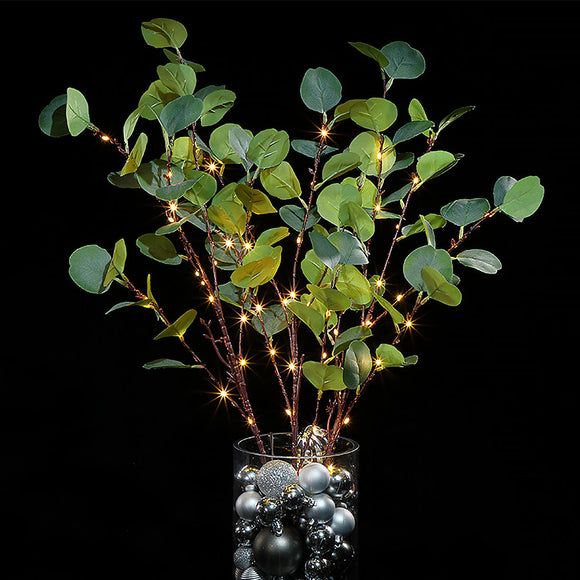 LED Eucalyptus Stems - Set of 3