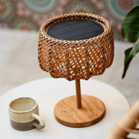 Illusion Glow Weave Solar Table Lamp