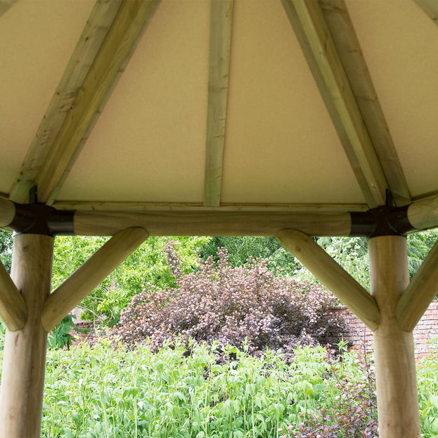 Furnished Oval Gazebos with Timber Roof