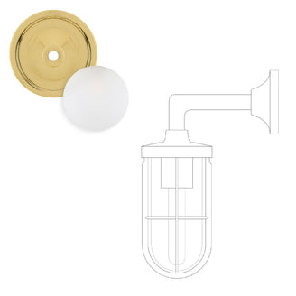 Cladach Brass Well Outdoor Wall Light