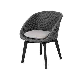 Peacock Dining Chair with Black Aluminum Legs