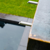 Pond Water Wall Free Standing with 3 Spouts - Corten