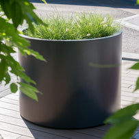 Cylindrical Aluminium Planter