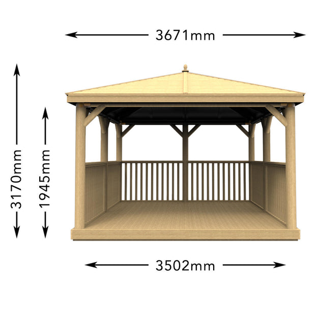 Square Gazebos with New England Cedar Roof