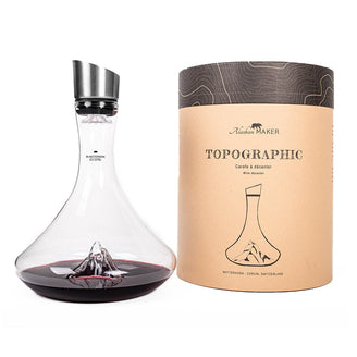 Topographic Mountain Wine Decanter