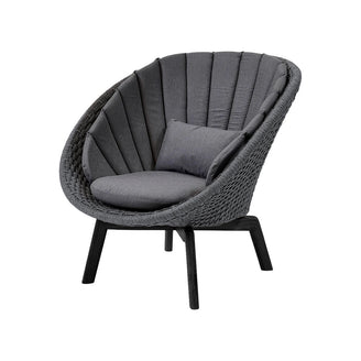 Peacock Lounge Chair with Black Aluminum Legs