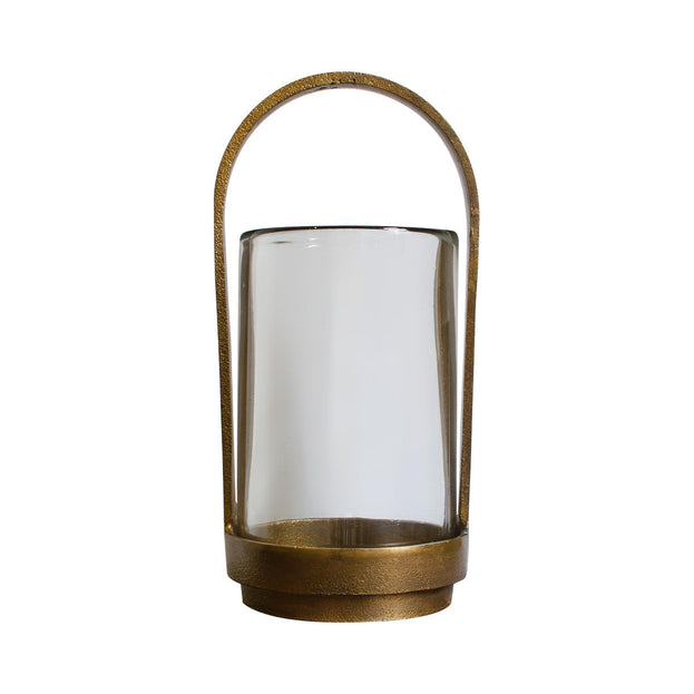 Vintage Brass Effect Hurricane Lantern