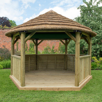 Thatched Hexagonal 4m Gazebos