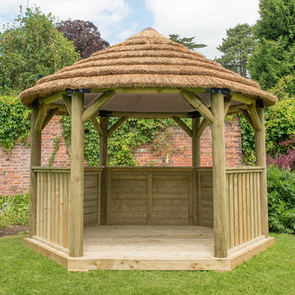 Thatched Hexagonal 3.6m Gazebos