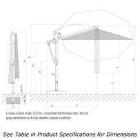 Sunwing Casa Rectangular Cantilever Parasol