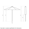 Classic Wood Framed 3.2m Round Parasols (6610452774972)