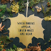 Leaf Hanging Decoration - When robins appear loved ones are near... (7161510068284)