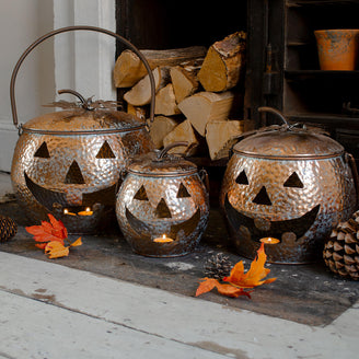 Jack-O-Lantern Trick or Treat Cauldrons