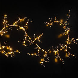 Gold Jewelled LED Light Garland