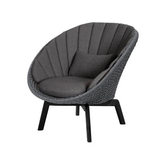 Peacock Lounge Chair with Black Aluminum Legs