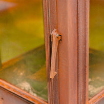 Glass and Corten Steel Wood Burning Stove