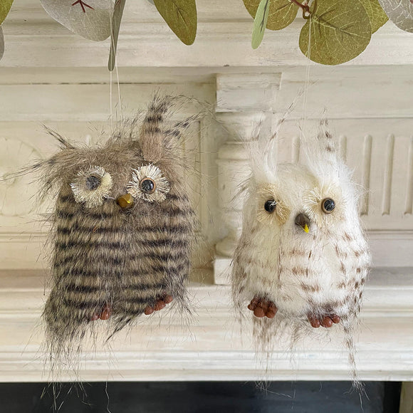 Festive Owl Duo Tweet and Twoo Decoration Set