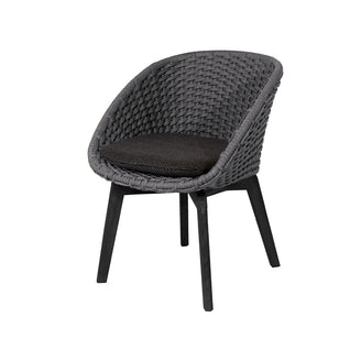 Peacock Dining Chair with Black Aluminum Legs