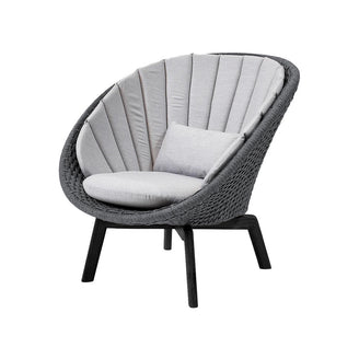 Peacock Lounge Chair with Black Aluminum Legs