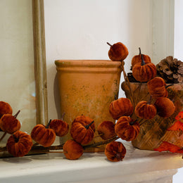 Velvet Pumpkin Garland