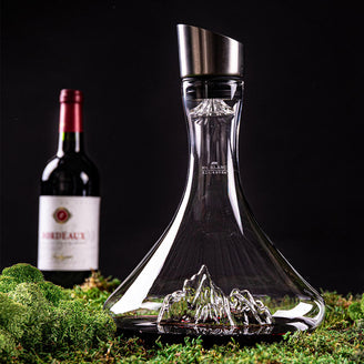 Topographic Mountain Wine Decanter