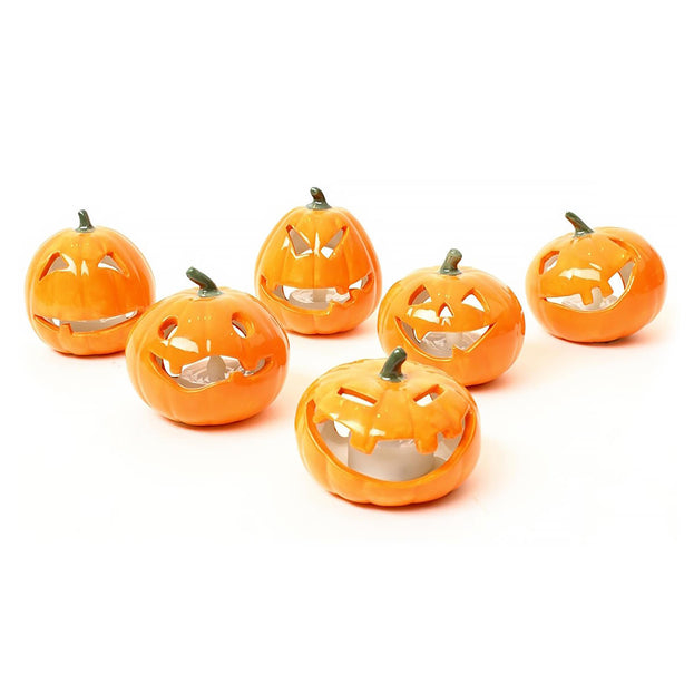 Funny Face Jack-O-Lantern with Battery Tea light