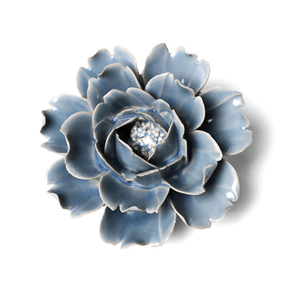 Ceramic Blue Rose Flower