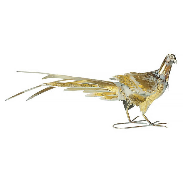 Strutting Gold Metal Pheasant Decorations