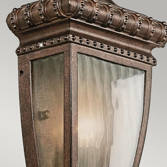 Venetian Rain Outdoor Flush Wall Lantern