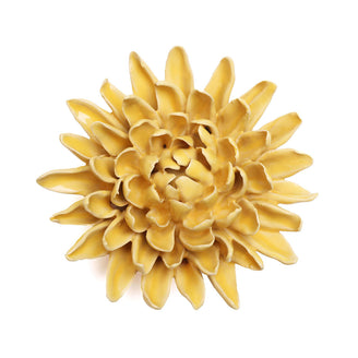 Ceramic Chrysanthemum Flower Golden Yellow