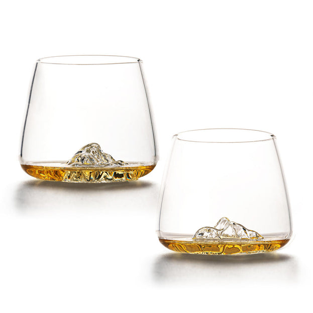 Pair of Topographic Mountain Tumbler Glasses