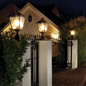 Turin Grande Outdoor Pedestal Lanterns