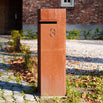 Metal Pillar Letter Boxes with Corner Slot