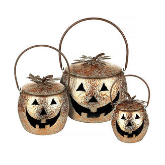 Jack-O-Lantern Trick or Treat Cauldrons