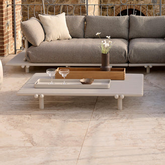 Sticks Platform Aluminium Coffee Table - Sand