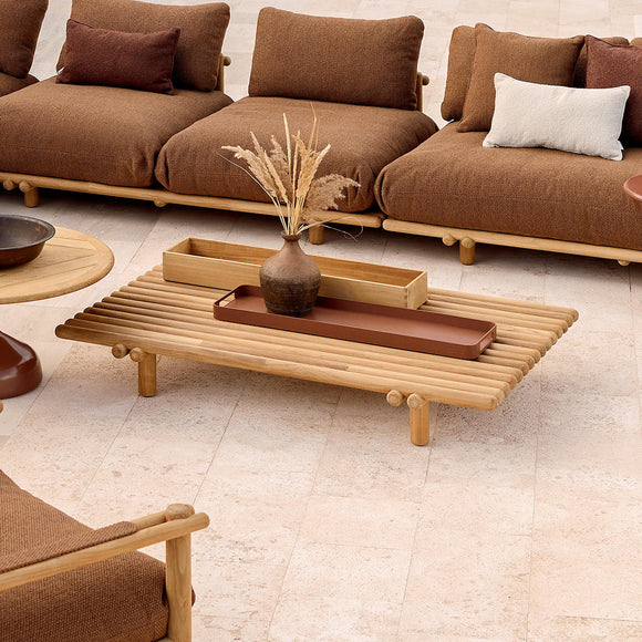 Sticks Platform Teak Coffee Table