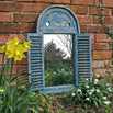 Rustic Blue Louvred Mirror (4646476447804)